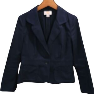 Talbots Women's Navy Cotton Blazer